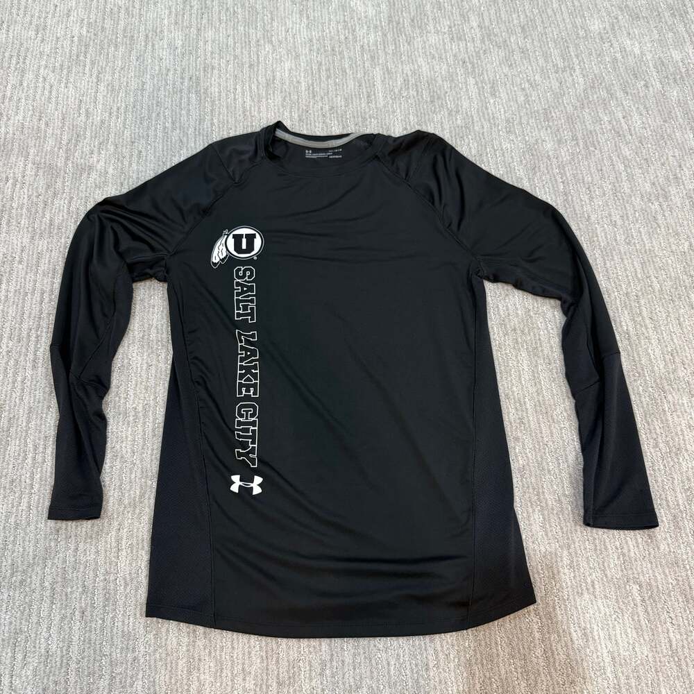 Under Armour Men's Black Long Sleeve HeatGear Shirt
